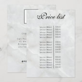 Vintage Beauty Salon Price List メニュー (正面/裏面)