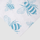 Vintage Bee Botanical Blue (1) 薄葉紙 (詳細)