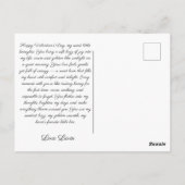 Vintage Bee Love Messenger ポストカード (裏面)