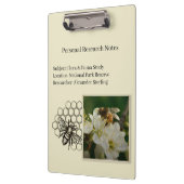 Vintage Bee Nature Observer Scientific Clipboard クリップボード (左)