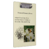 Vintage Bee Nature Observer Scientific Clipboard クリップボード (右)