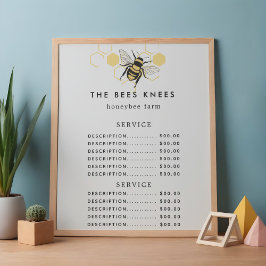 Vintage Beekeeping & Honeybee Farm Business メニュー