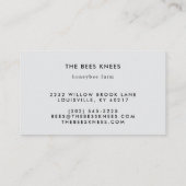 Vintage Beekeeping & Honeybee Farm Business 名刺 (裏面)