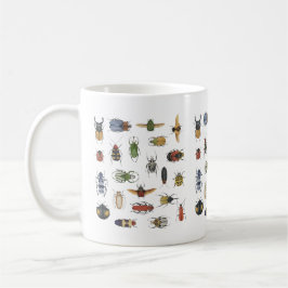 Vintage Beetle Insect Pattern Entomology Nature コーヒーマグカップ