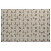 Vintage Beige Floral Botanical Natural Linen ファブリック (ヤード)