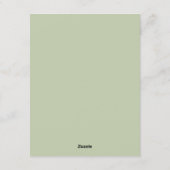 Vintage beige green elegant sweet bow graduation 招待状 (裏面)