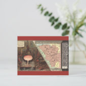 Vintage Belgium Map ポストカード (スタンド正面)