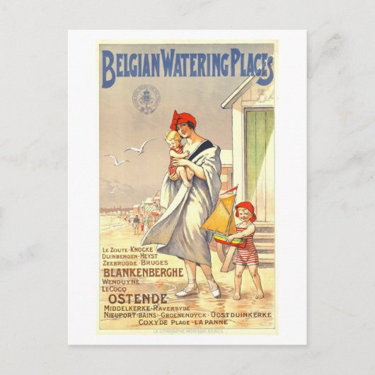 Vintage Belgium Travel Postcard ポストカード (正面)