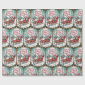Vintage Believe Holiday Christmas ラッピングペーパー (フラット)