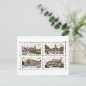 Vintage Berlin, Germany, Landmark Postage Stamp ポストカード (スタンド正面)