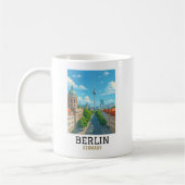 Vintage Berlin Skyline TV Tower Skyline View コーヒーマグカップ (左)