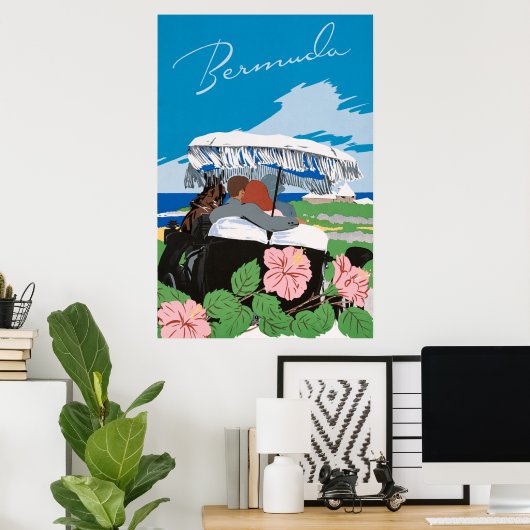 Vintage Bermuda Poster ポスター (ホームオフィス)
