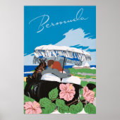 Vintage Bermuda Poster ポスター (正面)