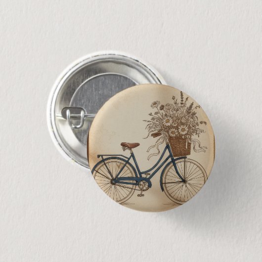 vintage bicycle 缶バッジ (正面&裏面)