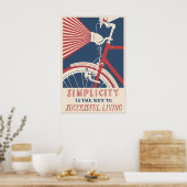 Vintage Bicycle Ad Poster Simplicity Art Print ポスター (キッチン)