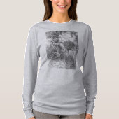 Vintage Bicycle and Roses Sketch Tシャツ (正面)