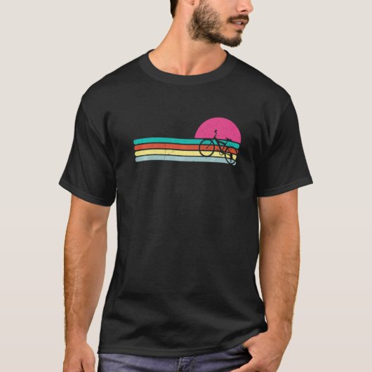 Vintage Bicycle  Cycling  Women Men Tシャツ (正面)