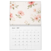 Vintage Bicycle Floral Wall Calendar カレンダー (3月 2027)