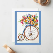 Vintage Bicycle Greeting Card ノートカード (正面/裏面インサイチュ)
