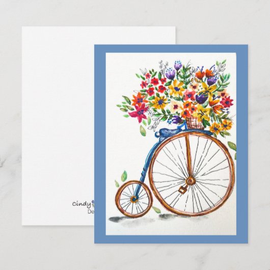 Vintage Bicycle Greeting Card ノートカード (正面/裏面)