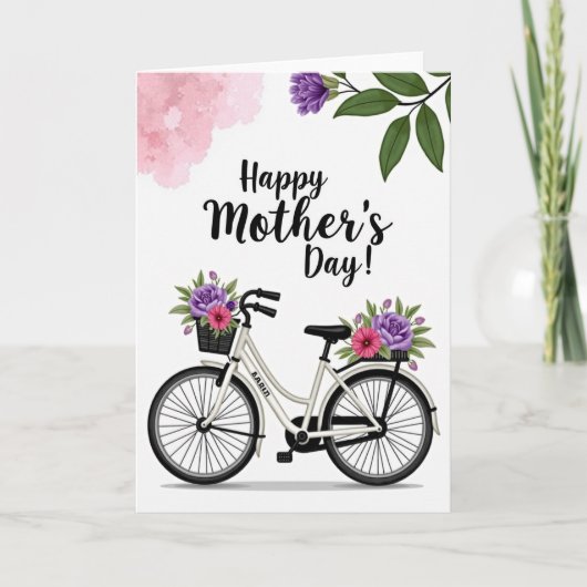Vintage Bicycle Mothers Day Card カード (正面)