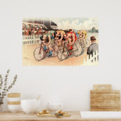Vintage Bicycle Race Poster ポスター (キッチン)