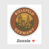 Vintage Bielefeld Germany Art シール (シート)