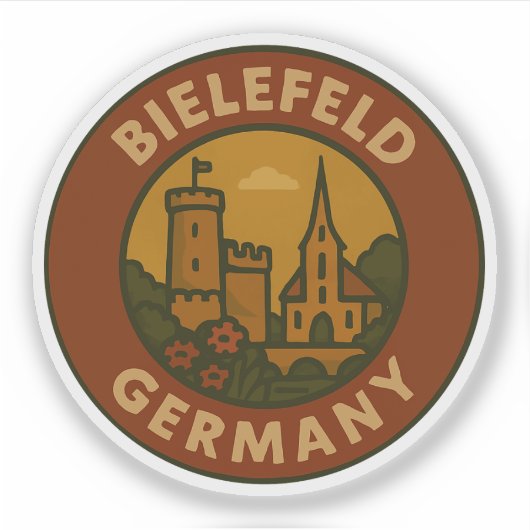 Vintage Bielefeld Germany Art シール (正面)