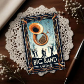 Vintage Big Band Swing Dance ポストカード