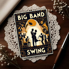 Vintage Big Band Swing Dance  ポストカード