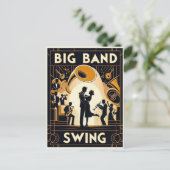 Vintage Big Band Swing Dance  ポストカード (スタンド正面)