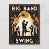 Vintage Big Band Swing Dance  ポストカード (正面)