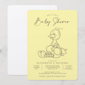 Vintage Big Bird Baby Shower Invitation 招待状 (正面/裏面)