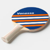 Vintage Big City Angled Striping with Name 卓球ラケット (正面アングル)