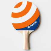 Vintage Big City Circle Stripe with Name 卓球ラケット (裏面)