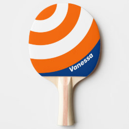 Vintage Big City Circle Stripe with Name 卓球ラケット