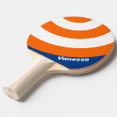 Vintage Big City Circle Stripe with Name 卓球ラケット (正面アングル)