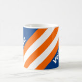 Vintage Big City Stripes with Name コーヒーマグカップ (中央)