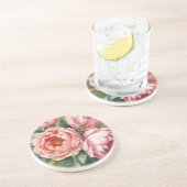 Vintage Big Pink Flowers コースター (側面)