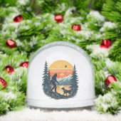 Vintage Bigfoot Walking Dog Mountain Sunset Retro  (クリスマス)