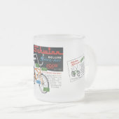 Vintage Bike Ad フロストグラスマグカップ (正面右)