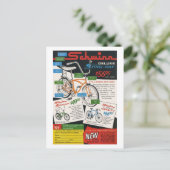 Vintage Bike Ad ポストカード (スタンド正面)