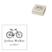 Vintage Bike Illustration Modern Ex Libris Book ラバースタンプ (押印)