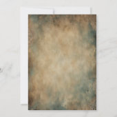 Vintage Biker Wedding Motorcycle Blue 招待状 (裏面)