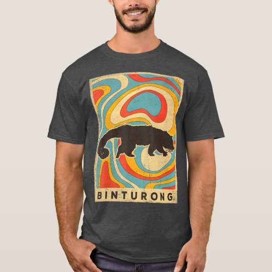 Vintage Binturong Lover Animal Retro Style Tシャツ (正面)