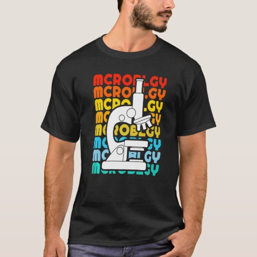Vintage Biology Biologist Microscope Microbiology  Tシャツ (正面)