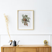 Vintage Bird and Mushroom Botanical ポスター