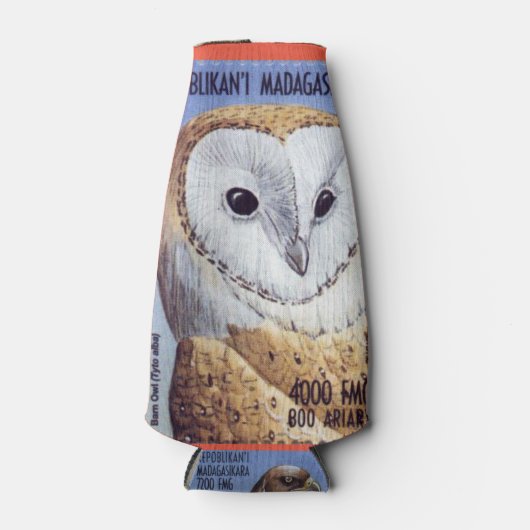 "Vintage Bird Stamps of Madagascar" ボトルクーラー (正面)