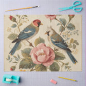 Vintage Birds & Roses Decoupage 薄葉紙 (クラフト)