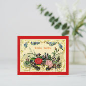 Vintage Birthday Greeting Card ポストカード (スタンド正面)